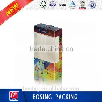 cheap rate Travel adapter packaging box with pvc window