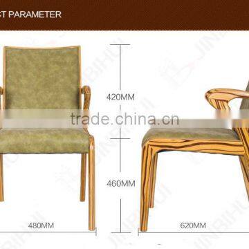 High Quality Stackable Modern Hotel Wooden Arm Chairs photo-3