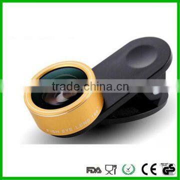 Fisheye Lens Wide Angle Macro 3 in 1 Universal Clip Camera Cell Mobile Phone Lens For iPhone 4 5 6 Plus