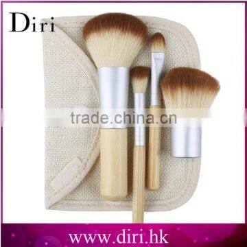 Bamboo handle brush sets 5pcs small travel brush kit bamboo eco friendly makeup brush