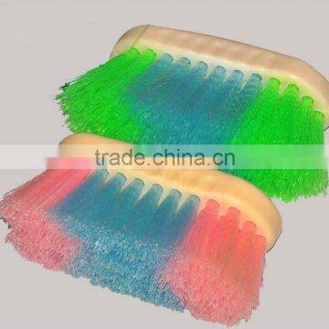 fluorescent synthetic bristles horse grooming brush