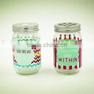 Glass Mason Jar Metal Lid