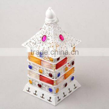 Incense Burner Hurricane Lantern With Stone For Interior Decoration Wf-A002