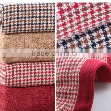 2015 Hot sale 100% check cotton bath towels, cotton face towel