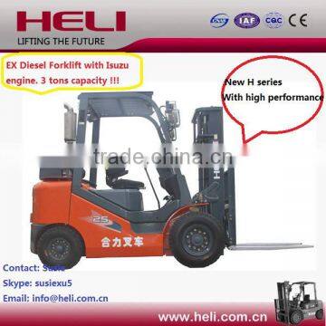 Top1 Heli Brand Diesel Engine Explosion Proof 3ton Forklift