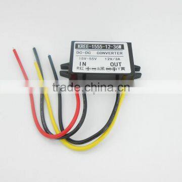 24V36V48V turn 12V3A power converter module DC-DC buck regulator 12V 15V to 55V