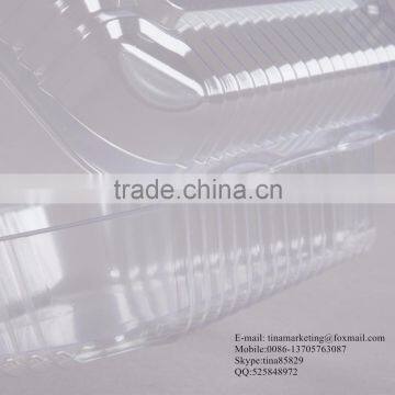 Durable OPS Clear Hinged Plastic Small Oblong Container/ Plastic Bakery Container/ Plastic Food Container for Take Out photo-5