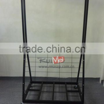 Removable metal floor mat display stand