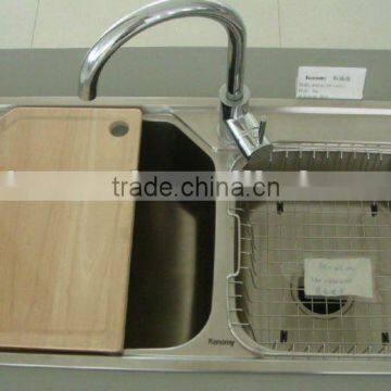 Stainless steel double bowl kitchen sink