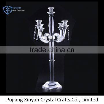 Top selling special design wedding favor crystal candelabra with reasonable price