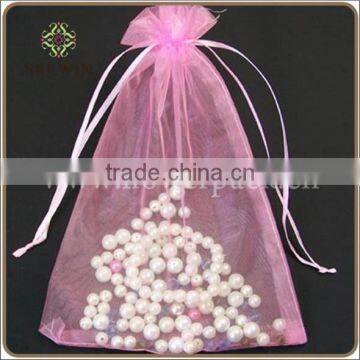 Cheap Sheer Pink Organza Favor Bags photo-3