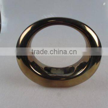 electroplated gold round ceramic vase