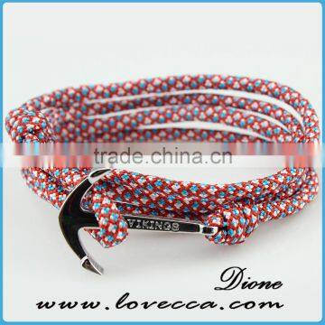 Fashion Jewelry Bracelet Mens Navy Nautical Rope Anchor Bracelet photo-4
