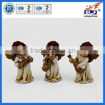 Resin Musical Cherub Angel Figurines Nativity Figures Musical Instruments Italy