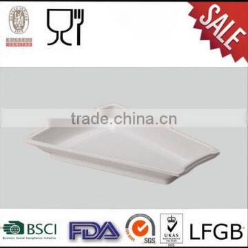 Hot Selling New Design wholesale melamine White Wavy Dinner plates