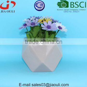 Morden Outdoor Planters Geometry Glazed Unique Ceramic Flower Pots and Planters photo-2