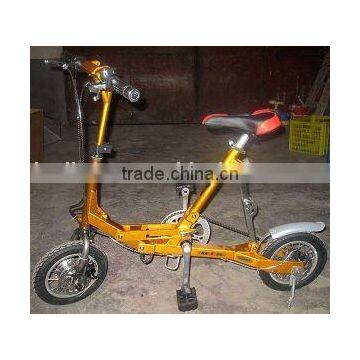 foldable electric bicycles yellow