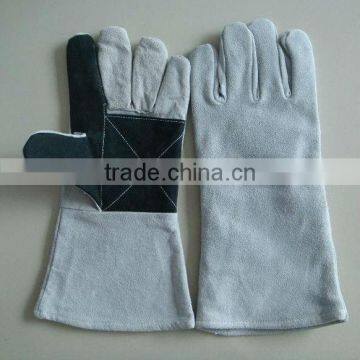 Reinforced leather welding gloves with grey colourJRW42