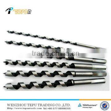 Hex shank wood auger drill bit