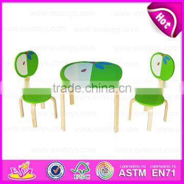 2015 год. Деревянный детский стол и стулья для дошкольников, деревянный стол и стул для детей, деревянный игровой стол и стулья в стиле «Яблоко» WO8G142 photo-5