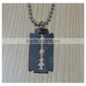 Razor Blade Pendant Charm