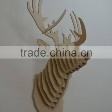 2015 Newest Top Quality Wood Deer Head for Christmas|home Decor|festival Gift photo-3