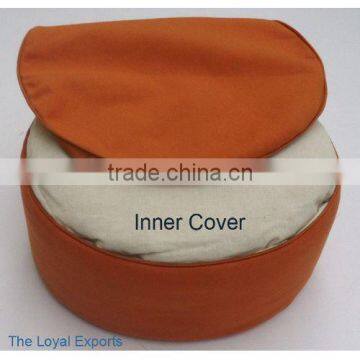 Indian Made Meditation Cushion Natural Buckwheat Filled