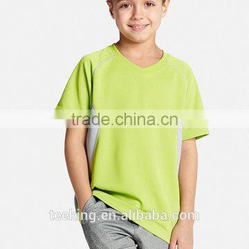 wholesale casual v-neck plain dry fit kids t shirts