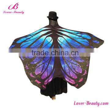 Wholesale Summer Dress Star Blue Butterfly Cloak Beachwear Beach Cover Up