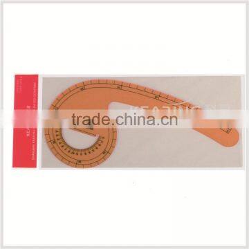 Kearing Plastic 45cm FRENCH CURVE RULER / Economical Garment Rulers With Protractor # 6045B photo-2