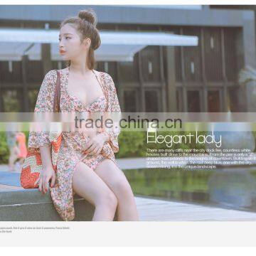 New Arrival Floral Bikini Beachwear Bandage Swimwear photo-4