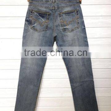 GZY Stock Slassical Dark Or Light Blue Jeans Men For 2017 Denim