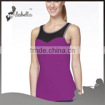 Custom women's professional slim fit running/jogging tops wear/tank tops vest