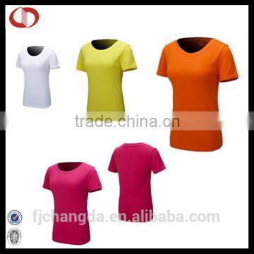 Breathable women blank sports shirts running&jogging wear from sportswear manufacturer