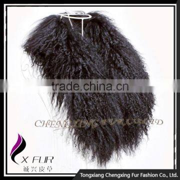 CX-A-52R Winter Women Big Detachable Mongolian Lamb Fur Collar photo-3