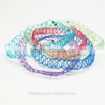 Stretchable Made Plastic Fashion Rainbow Dubai Hot Tattoo Choker Necklace photo-2