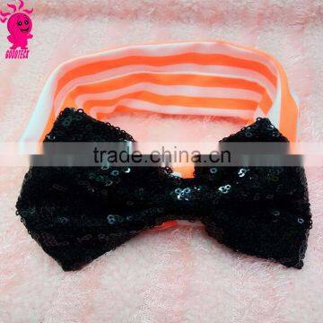 Big Bow with Stripe Headbands for Baby Headband Fashion Turban Headwrap for Girl Big Bow Top Knot Headband