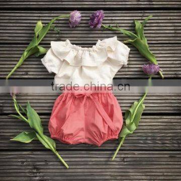 Floral Newborn Baby Romper Denim Shorts Outfit Clothing Set Kids Girl photo-3