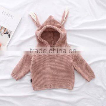 0-3 Years 2017 New Wholesale Autumn Cotton Knitted Full Sleeves Baby Boys Girls Hooded Sweaters (pick Size ) photo-6