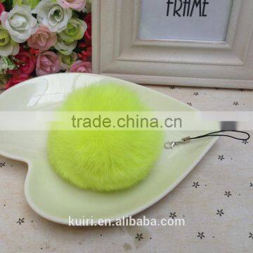 New Promotional Fox & Rabbit Fur Ball Fur Pom Poms Keychain photo-6