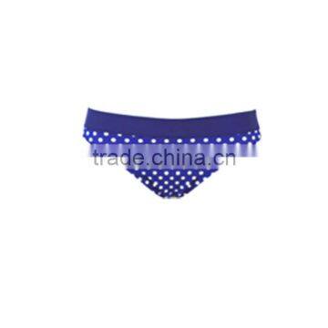 New Design High Solid Color Waist Blue Dot Sexy Girl Hot Bikini photo-3