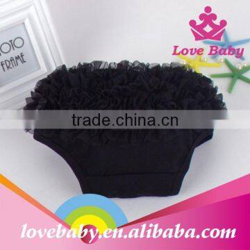 Hot Sale Adorable Solid Color Baby Lace Bloomers Wholesale Lace Ruffle Cotton Bloomers photo-6
