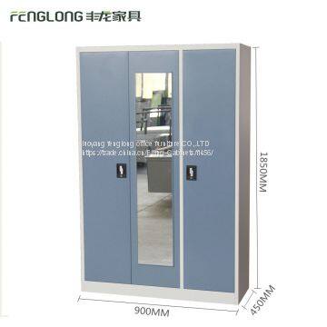 steel school furniture changing room used student clothes storage 3 door locker for sale