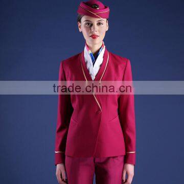 Custom Factory Price Chantilly Outfit Multicolours Stewardess Female Uniforms Wholesale photo-2