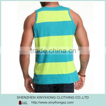 Fashion Gym Wear for Men,striped Pattern Singlet,Swimwear Beachwear Tank Tops photo-2