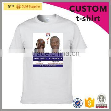 2016 NEW PRODUCT custom cheap white cotton election campaign t shirt