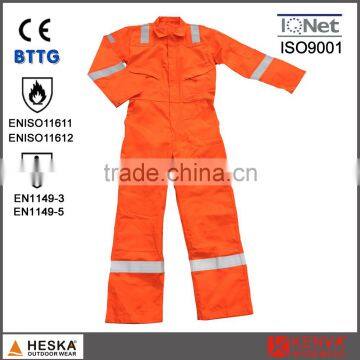 ENISO11612 ENISO1149 FR men's safety fire fighter wear fire retardant coverall