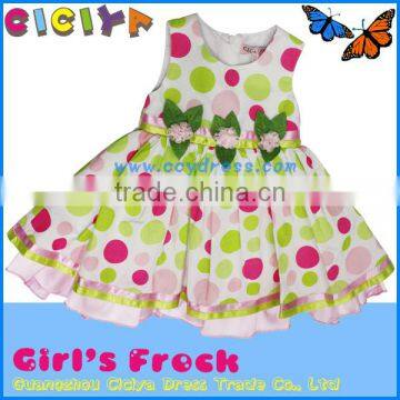 100%cotton frock kids girls summer party dresses designer frocks for kids