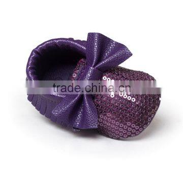 High Quality pu Sequin Baby Moccasins photo-5