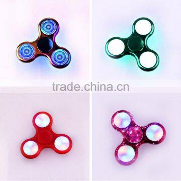 Finger LED Flash Word Crystal Fingertip Gyro Spinner18 Change Finger Glowing Triangle Finger Gyro photo-4